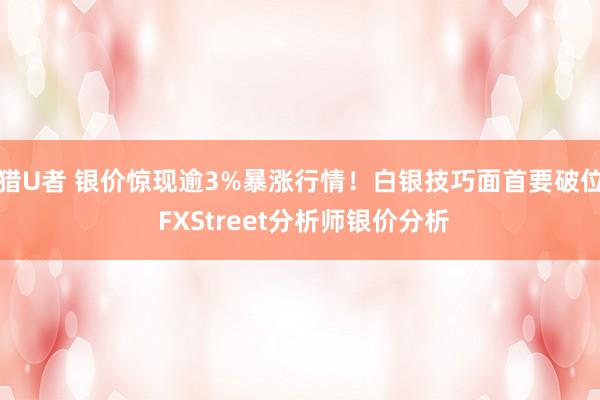 猎U者 银价惊现逾3%暴涨行情！白银技巧面首要破位 FXStreet分析师银价分析