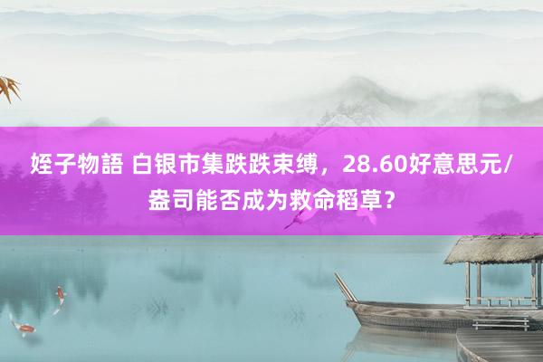 姪子物語 白银市集跌跌束缚，28.60好意思元/盎司能否成为救命稻草？