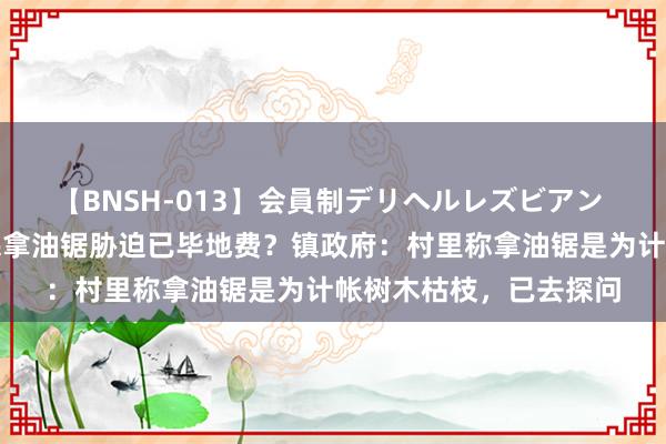 【BNSH-013】会員制デリヘルレズビアン 搭客在景区露营遭村民拿油锯胁迫已毕地费？镇政府：村里称拿油锯是为计帐树木枯枝，已去探问