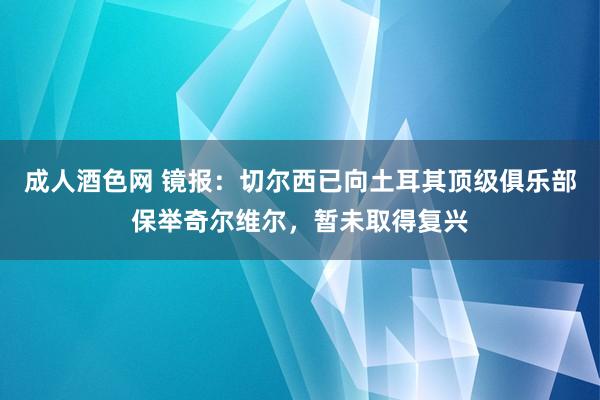 成人酒色网 镜报：切尔西已向土耳其顶级俱乐部保举奇尔维尔，暂未取得复兴