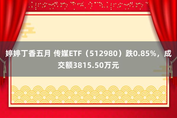 婷婷丁香五月 传媒ETF（512980）跌0.85%，成交额3815.50万元